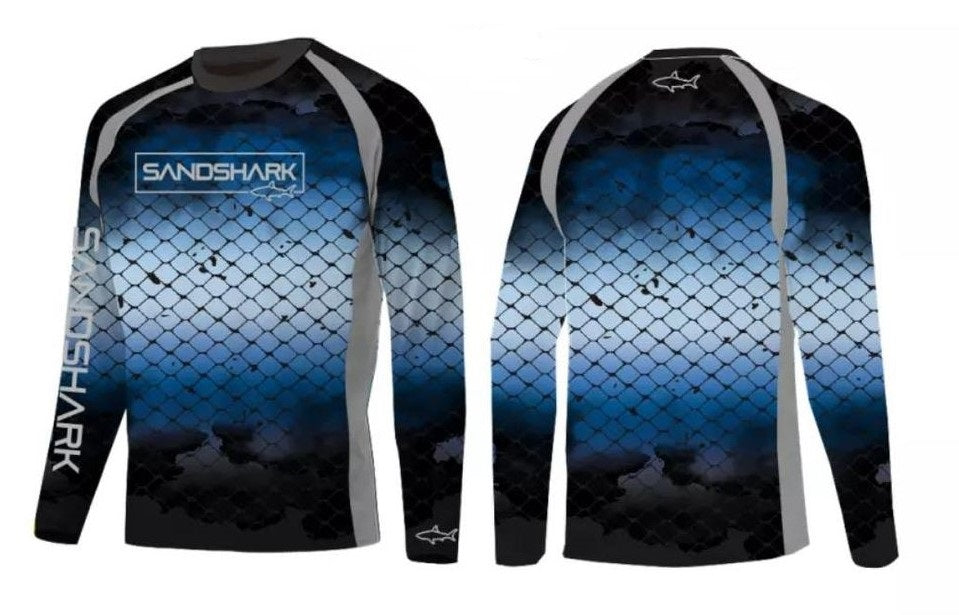 Men's UPF Active Apparel - Blue Scales