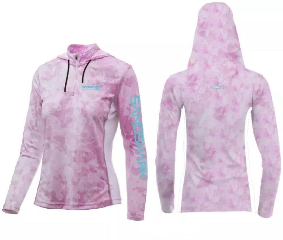 Hooded Women's UPF Active Apparel - Pink Camo