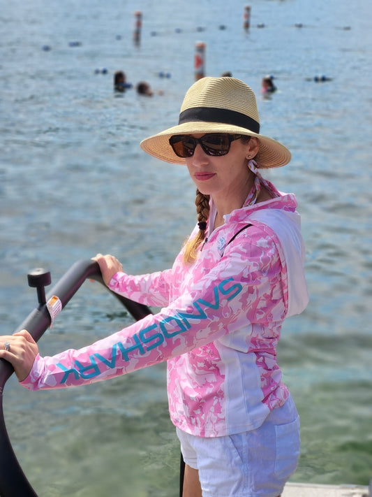 Hooded Women's UPF Active Apparel - Pink Camo