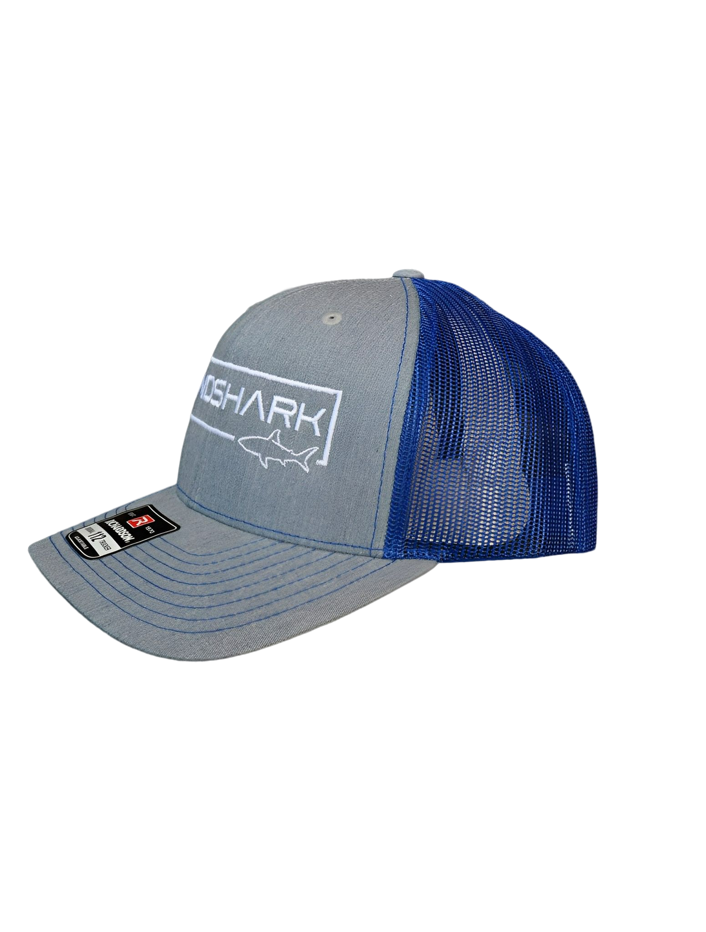 Charcoal & Blue Mesh Trucker Hat