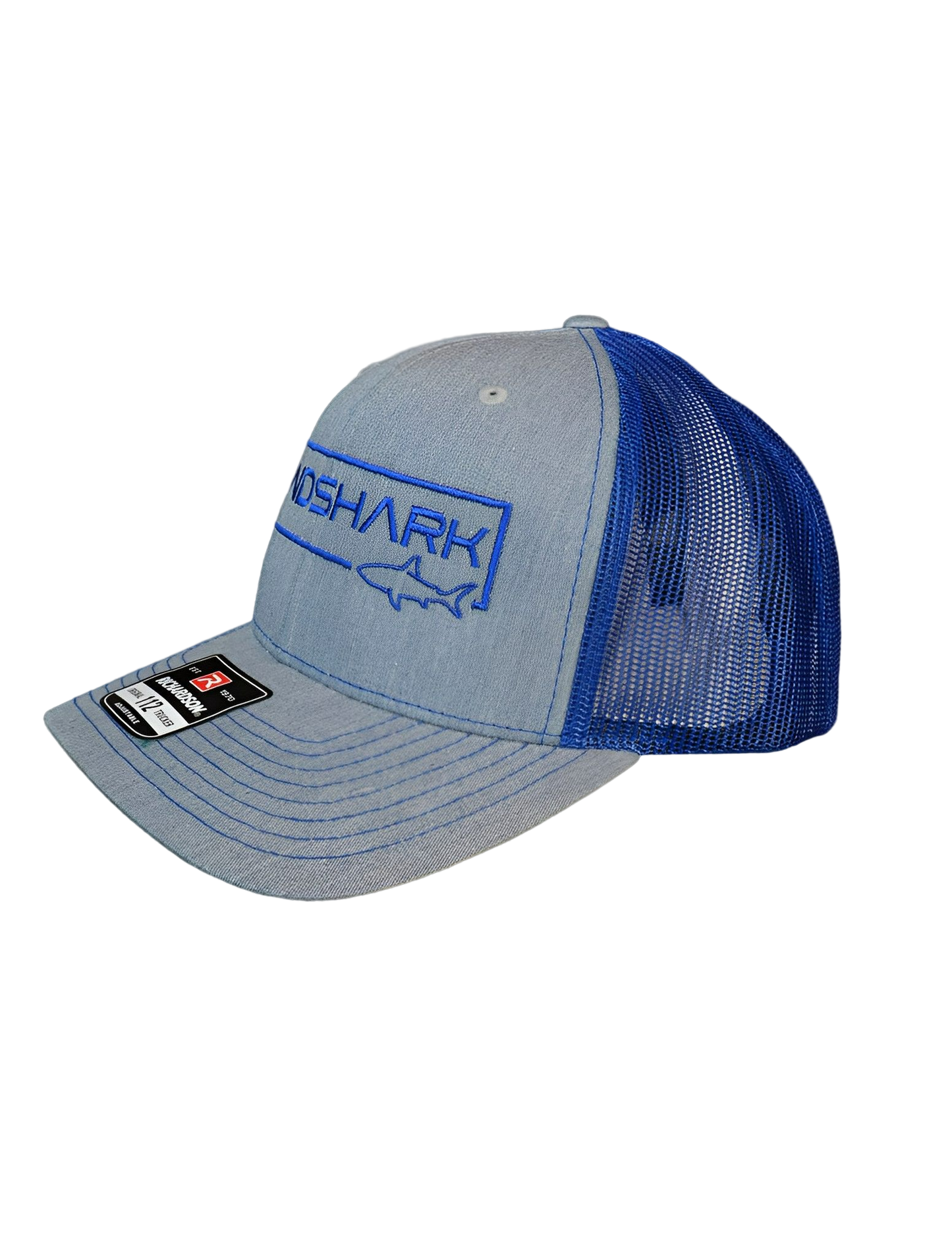 Charcoal & Blue Mesh Trucker Hat