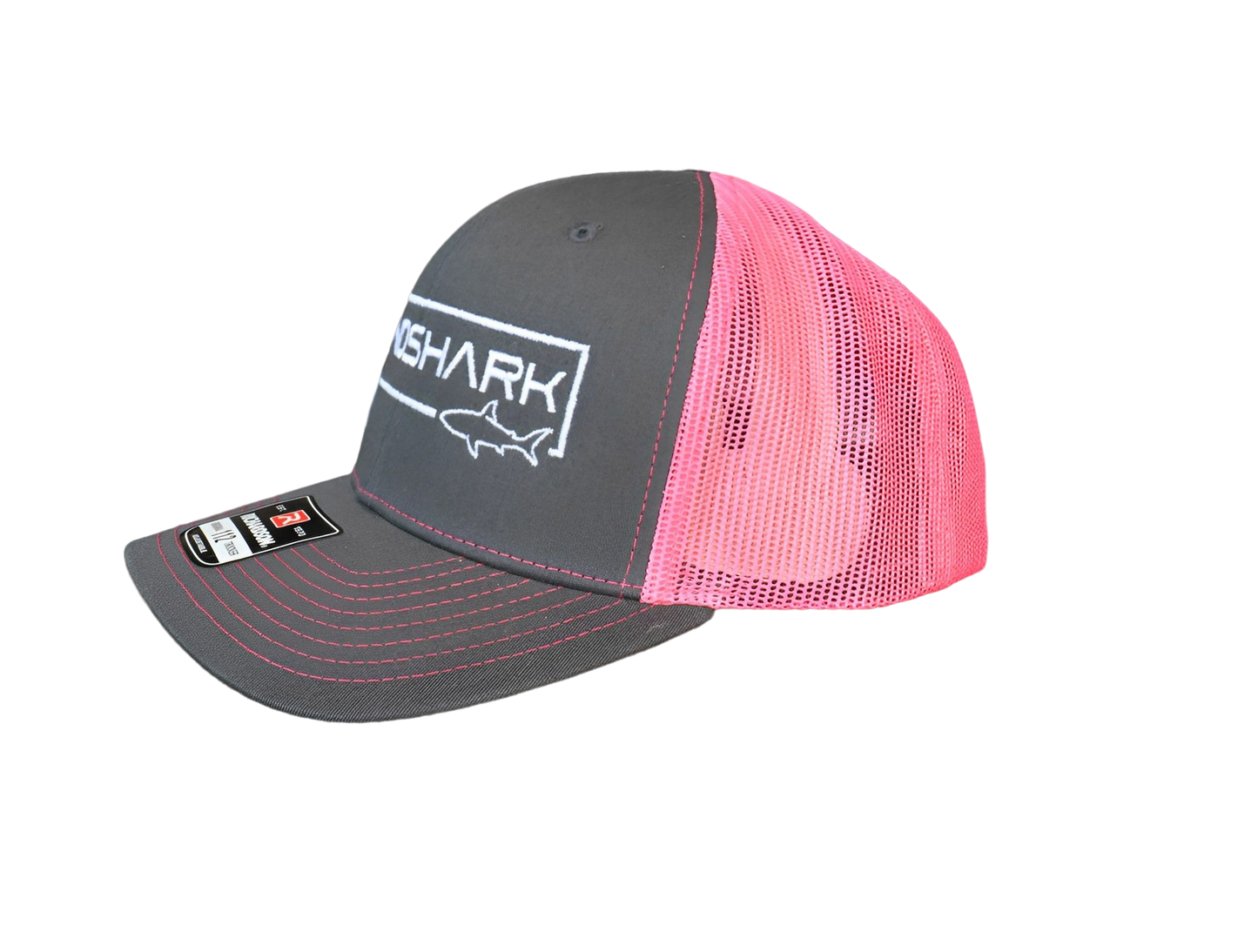 Grey & Pink Mesh Trucker Hat