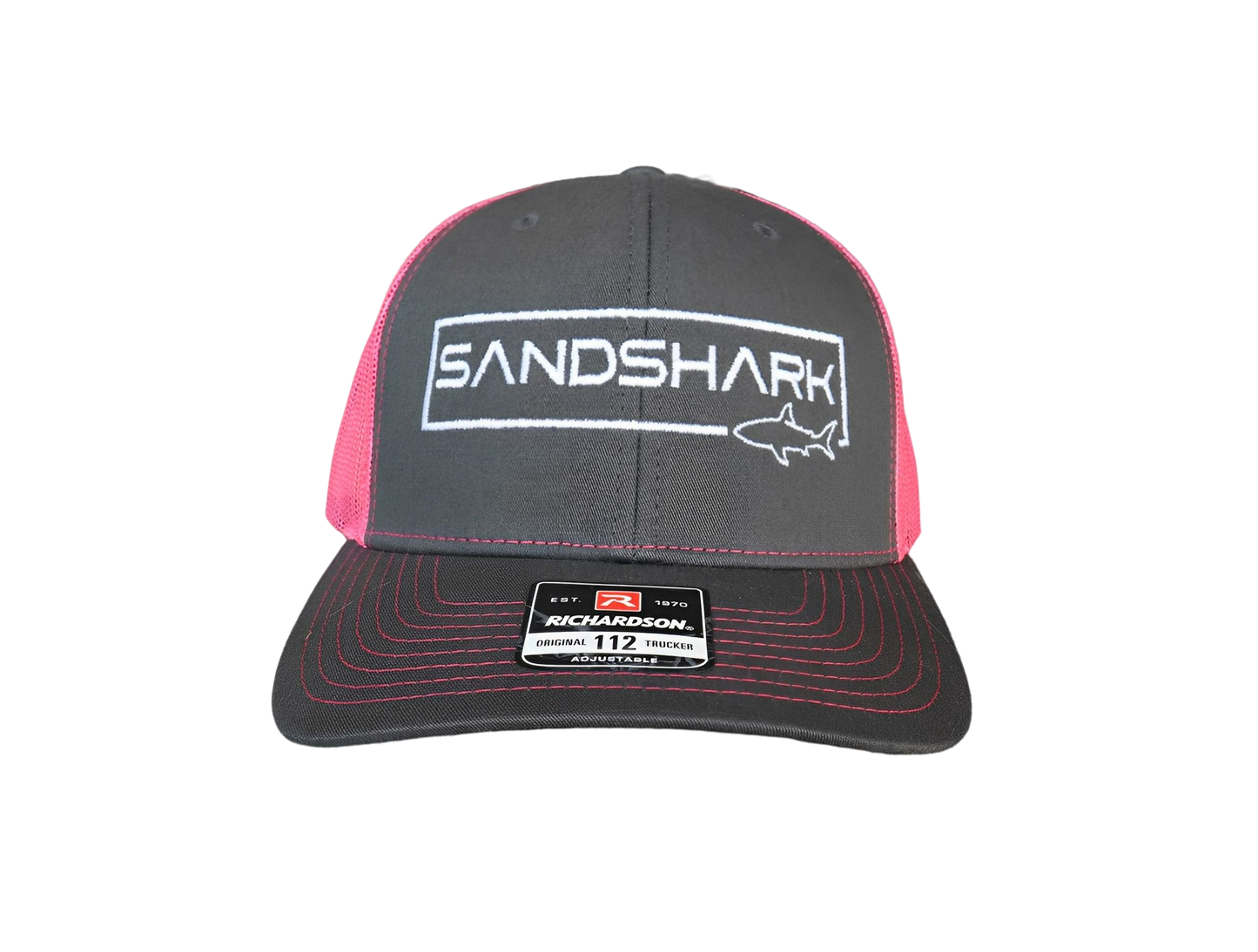 Grey & Pink Mesh Trucker Hat