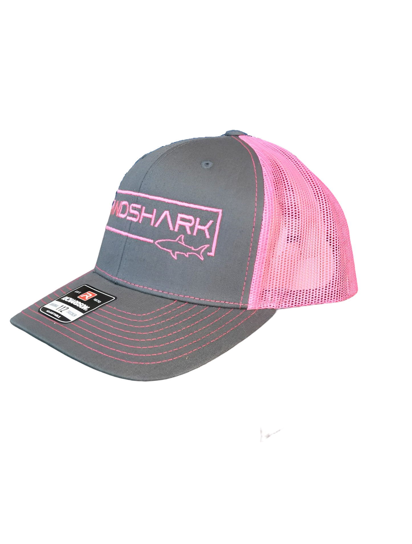 Grey & Pink Mesh Trucker Hat
