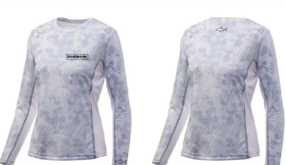 Women's UPF Active Apparel - Light Blue Camo