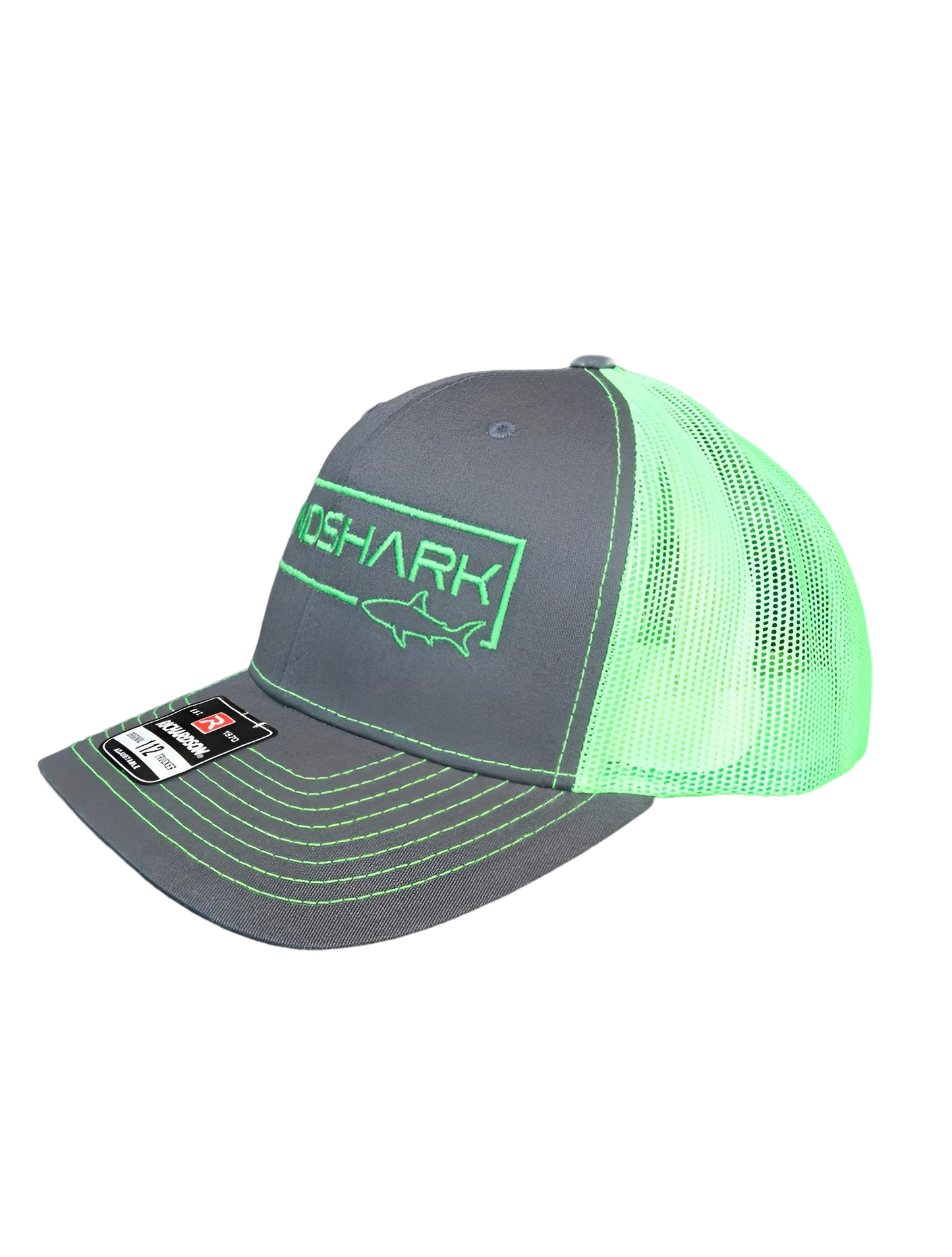 Charcoal & Neon Green Mesh Trucker Hat