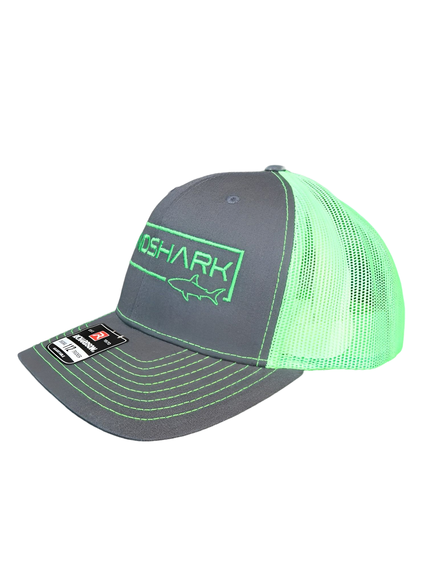 Charcoal & Neon Green Mesh Trucker Hat