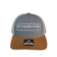 Tri-Color Heather Grey/Birch/Amber Gold Trucker Hat